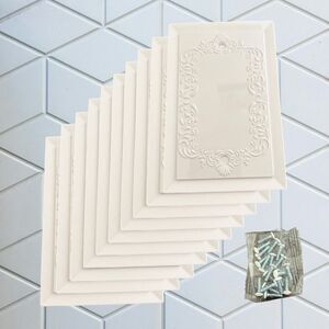 Wall Plate Blank Covers Pack of 10 White Elegant Design